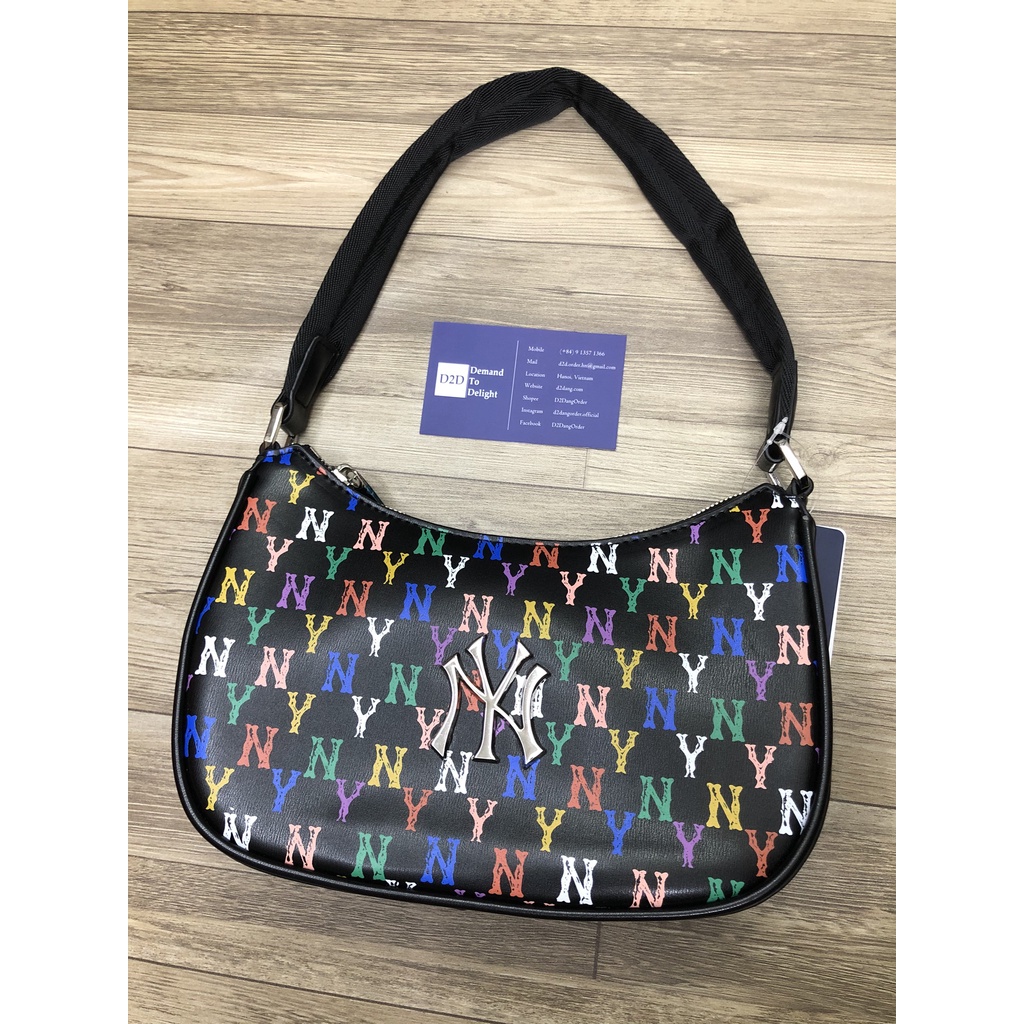 Túi Đeo Vai M.L.B Da Hoạ Tiết Chữ Cầu Vồng Limited Siêu Đẹp