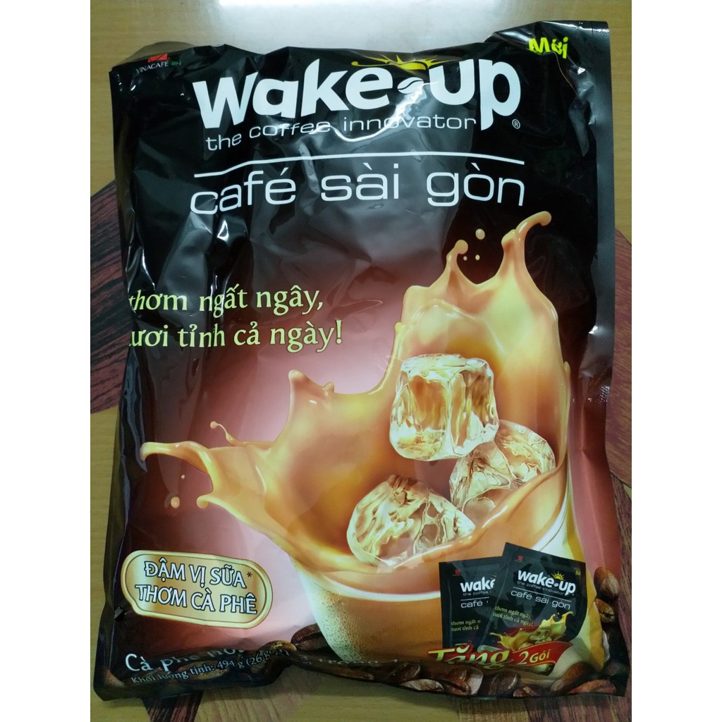 Cà Phê Sữa Hòa Tan Wake Up 3 IN 1 Gói 456g (19G x 24 Gói)