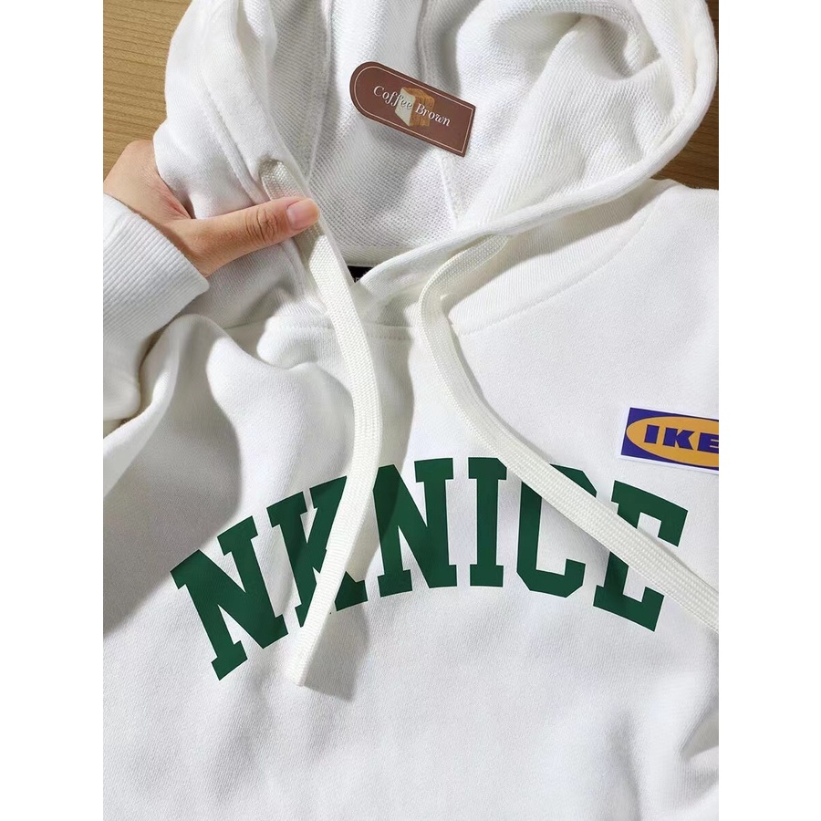 NRVP Áo hoodie tay dài oversize in họa tiết phong cách Hàn Quốc kiểu cho nam / nữ