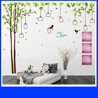 (HCM) Decal dán tường Cây treo khung ảnh 7 ( 210 x 275 cm )