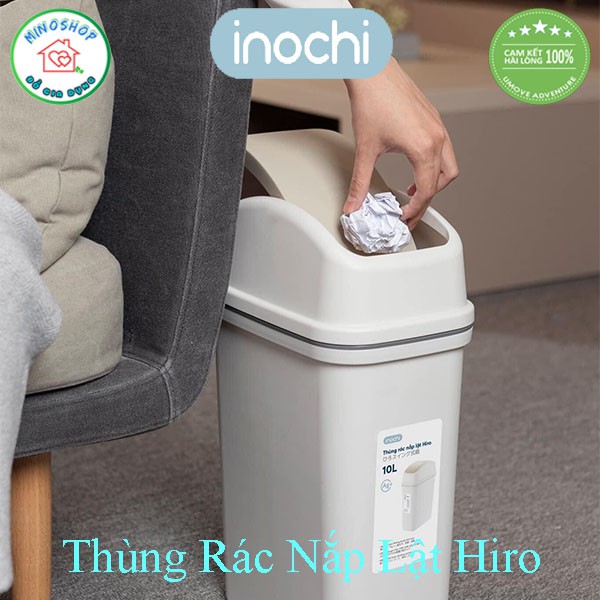 Thùng Rác Nắp Lật Tiện Lợi Inochi 5L 10L 15L, Thùng Đựng Rác Văn Phòng Gia Đình