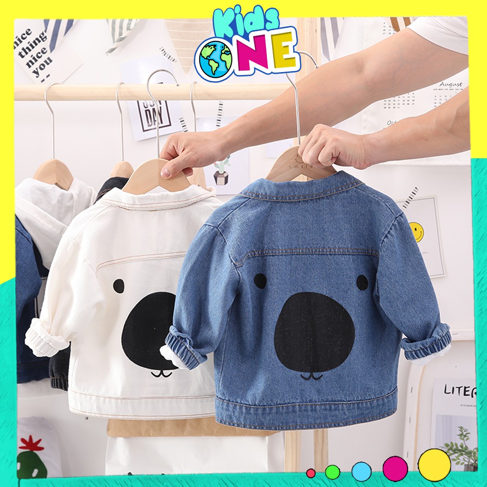 Áo Jean Hình Gấu Co Giãn 4 Chiều Cho Bé Trai và Bé Gái Size 7-10kg AJ01 KidsOne