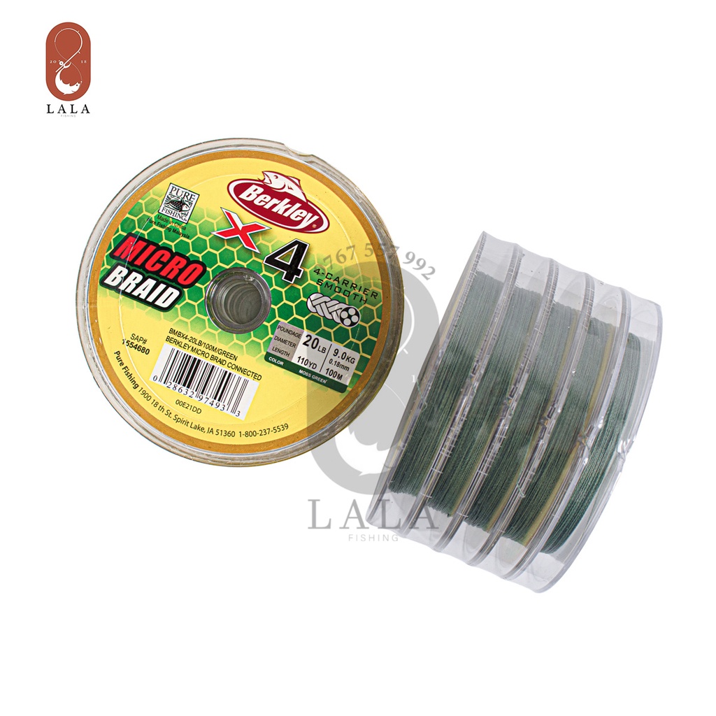 Dây dù/ dây bện câu cá Berkley Micro Braid 100M BMBX4 đủ size