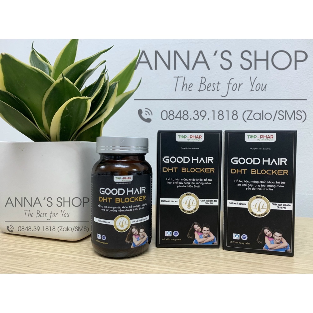 🔴Viên Uống DHT BLOCKER GOOD HAIR - Chống Rụng Tóc Hói Đầu