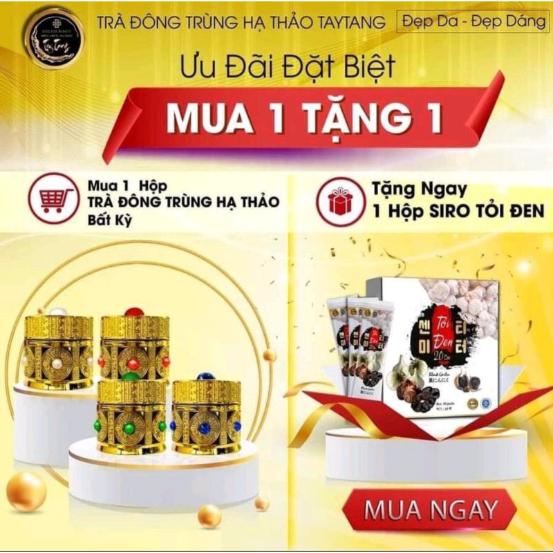 Viên Giảm Cân Đông Trùng Hạ Thảo TayTang (tặng siro tỏi đen)