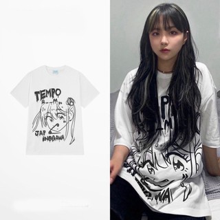 ÁO THUN, ÁO PHÔNG TAY LỠ UNISEX FORM RỘNG OVERSIZE NELLY TEMPO ANIME M736 KL SHOP HP SHOP 5tingSHOP
