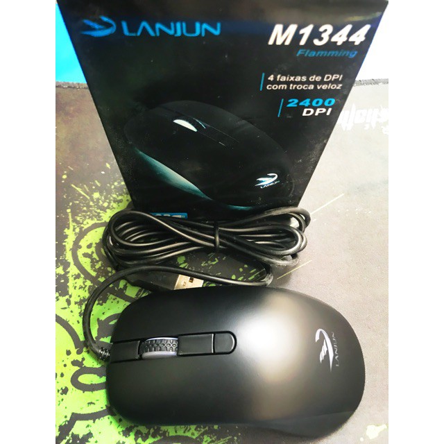 Chuột Máy tính có dây Lanjun M1344 USB Gaming (tự đổi màu led liên tục)