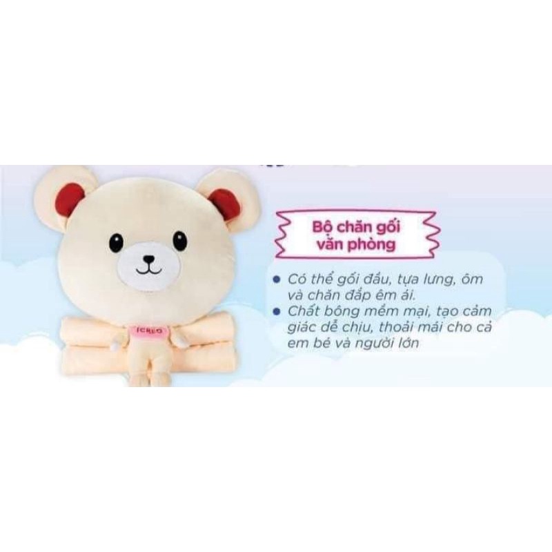 Bộ chăn gối hình thú cho bé