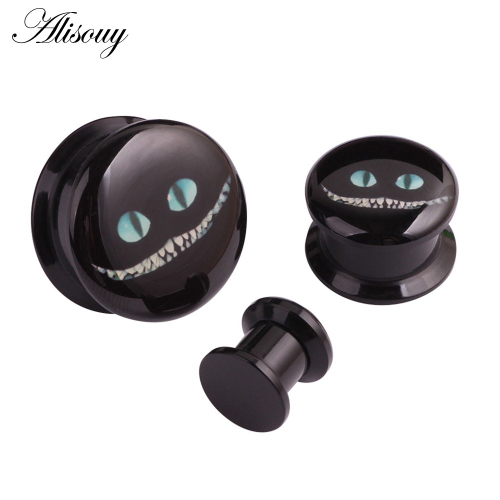 Alisouy 1 Cặp Nút Bịt Tai Bằng acrylic Hình Đường Hầm Điên