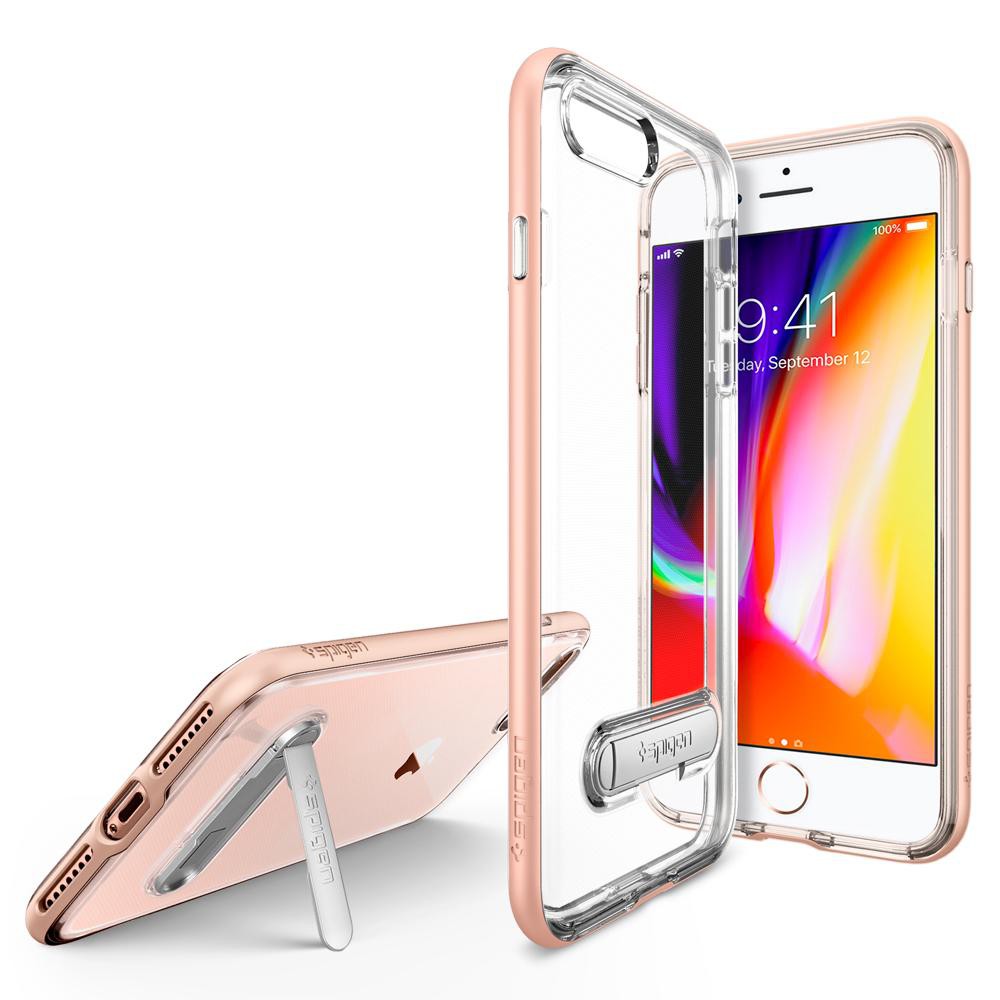 Ốp chống shok Spigen iPhone 7 trong suốt viền hồng