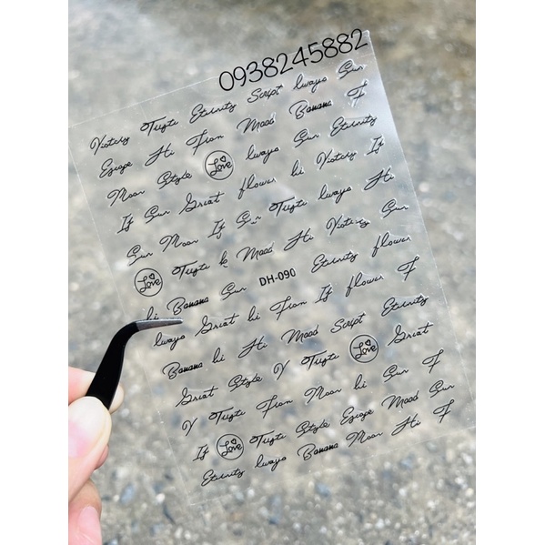 Sticker dán móng chữ ký