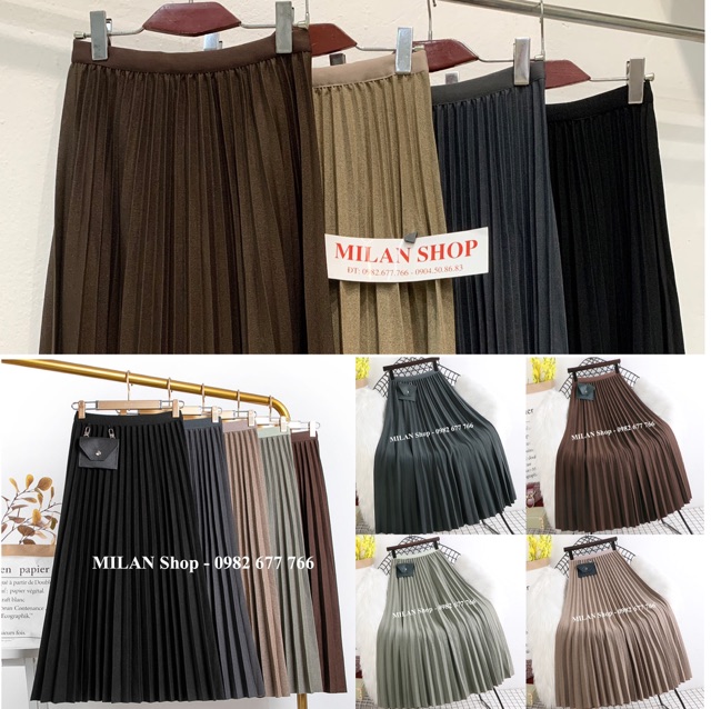 Chân váy xếp ly giả đai nhiều màu Quảng Châu | BigBuy360 - bigbuy360.vn