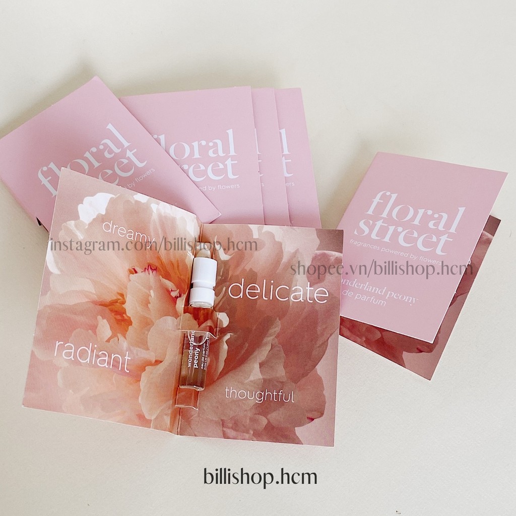 Vial/sample nước hoa nữ Floral Street Wonderland Peony/ Sunflower pop/ Arizona bloom  1,5ml