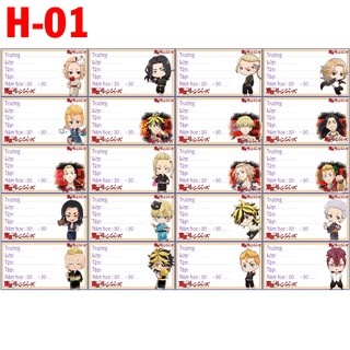 Nhãn vở Anime Tokyo Revengers - Kịch Trường Của Takemichi ( 1 set 20 nhãn vở)