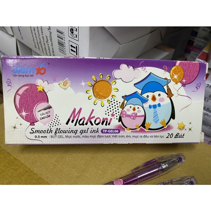Set 5 cây bút GEL MAKONI 06 TÍM