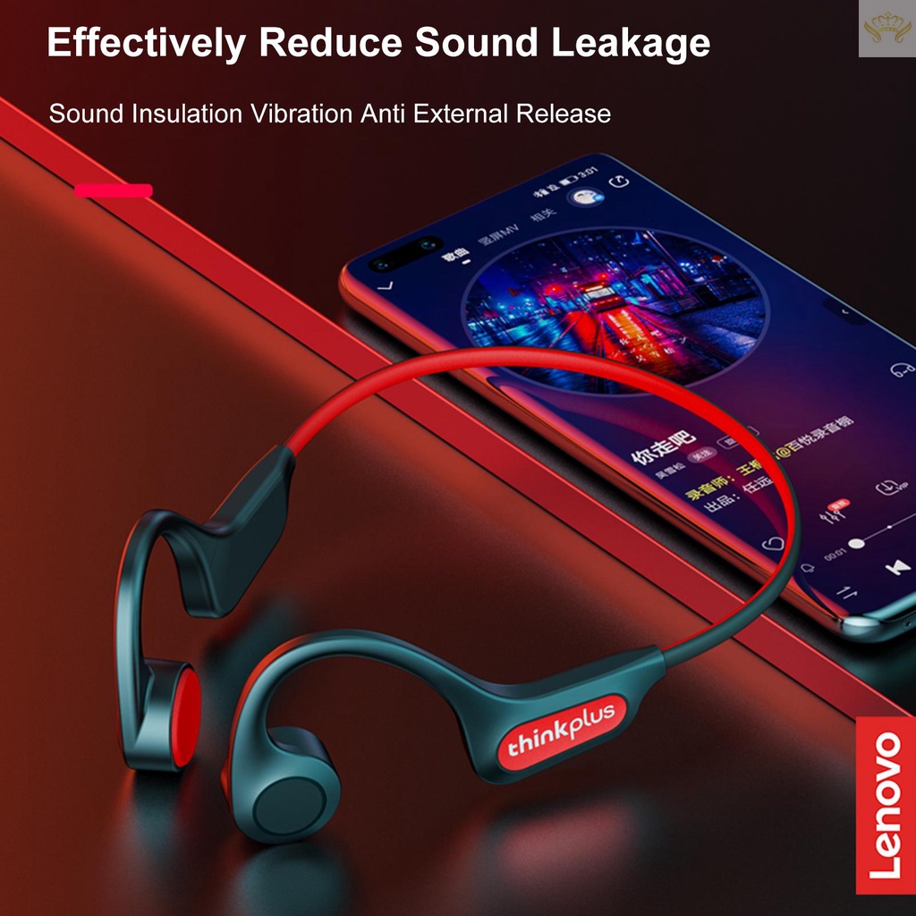 Tai nghe không dây Lenovo X3 Pro BT5.3 thiết kế dẫn truyền âm qua xương chống thấm nước kèm micro chuyên dụng