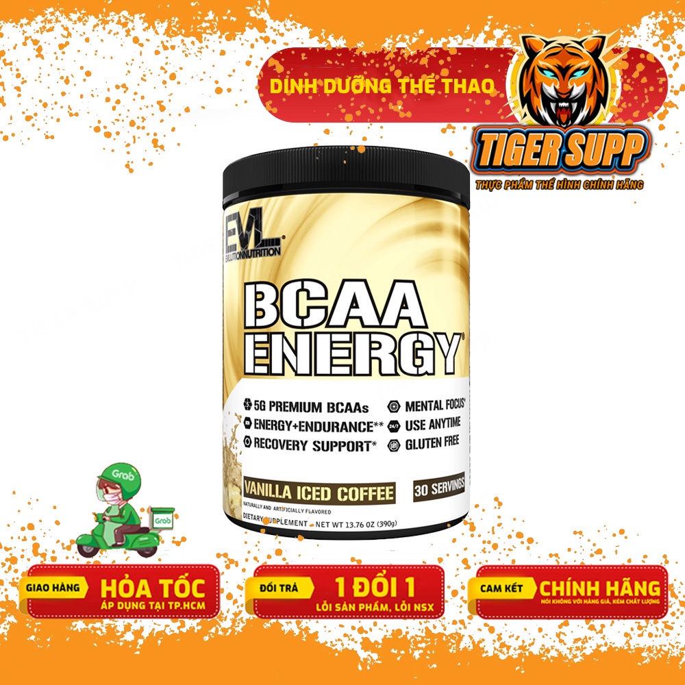 EVL BCAA Energy, BCAA Bổ sung Caffeine giúp tỉnh táo trong tập 30 Lần Dùng - Chính hãng