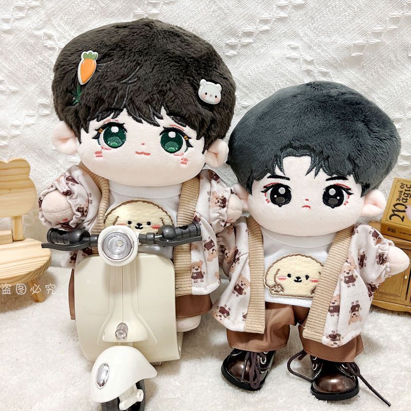 Spot 20cm baby clothes boyfriend style bear jacket three-piece set of 20cm cotton dolls change accessories