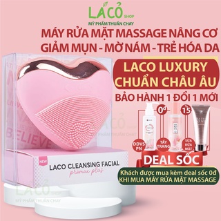 Máy rửa mặt laco luxury chính hãng sạch sâu máy massage mặt di tinh chất nâng cơ giảm nọng cặm LÁ CỎ MỸ PHẨM THUẦN CHAY