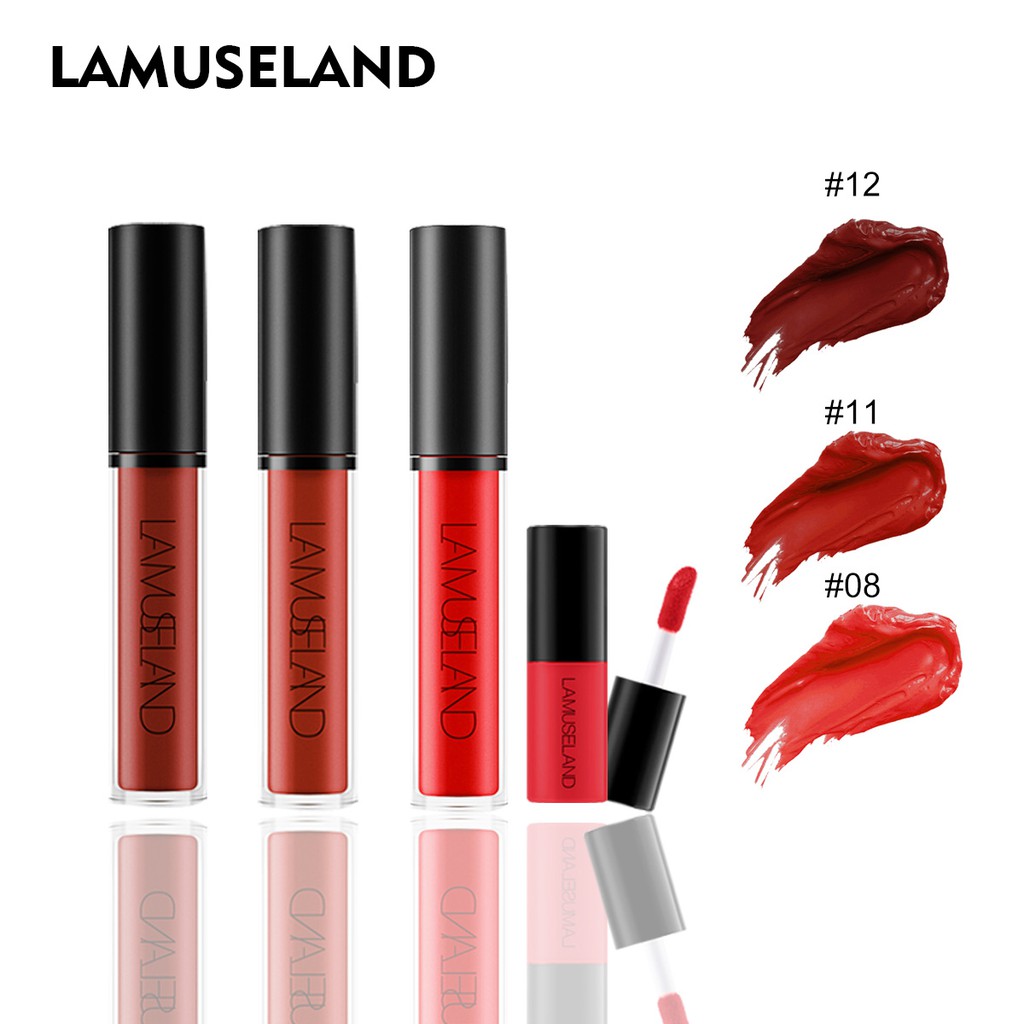 Set 2 son kem lì LAMUSELAND kháng nước bền màu không dính cốc LA02