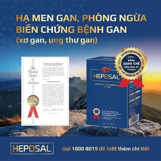 HEPOSAL Hộp 30 viên- Phục hồi tổn thương gan, hạ men gan, ngăn ngừa biến chứng