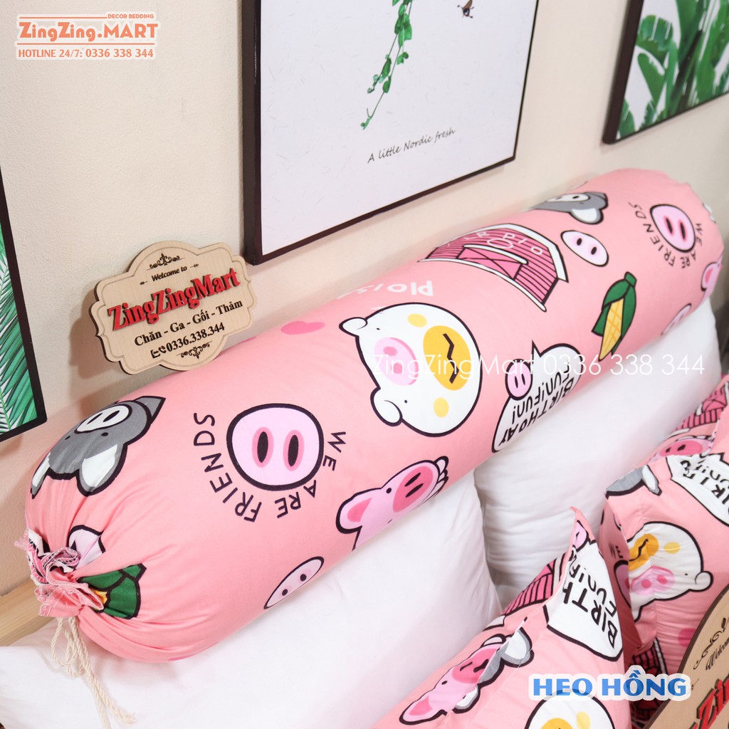 [Rẻ Vô Địch] Áo Gối Ôm Cotton Poly Siêu Đẹp Mẫu Khủng Long Bơ (chát chọn mẫu)