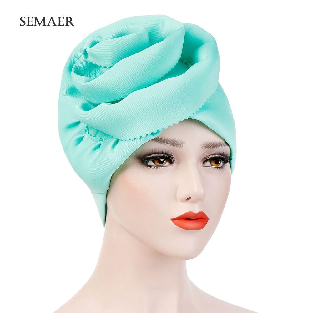 Khăn Turban Trùm Đầu Màu Sắc Đơn Giản Phong Cách Hồi Giáo Cho Nữ