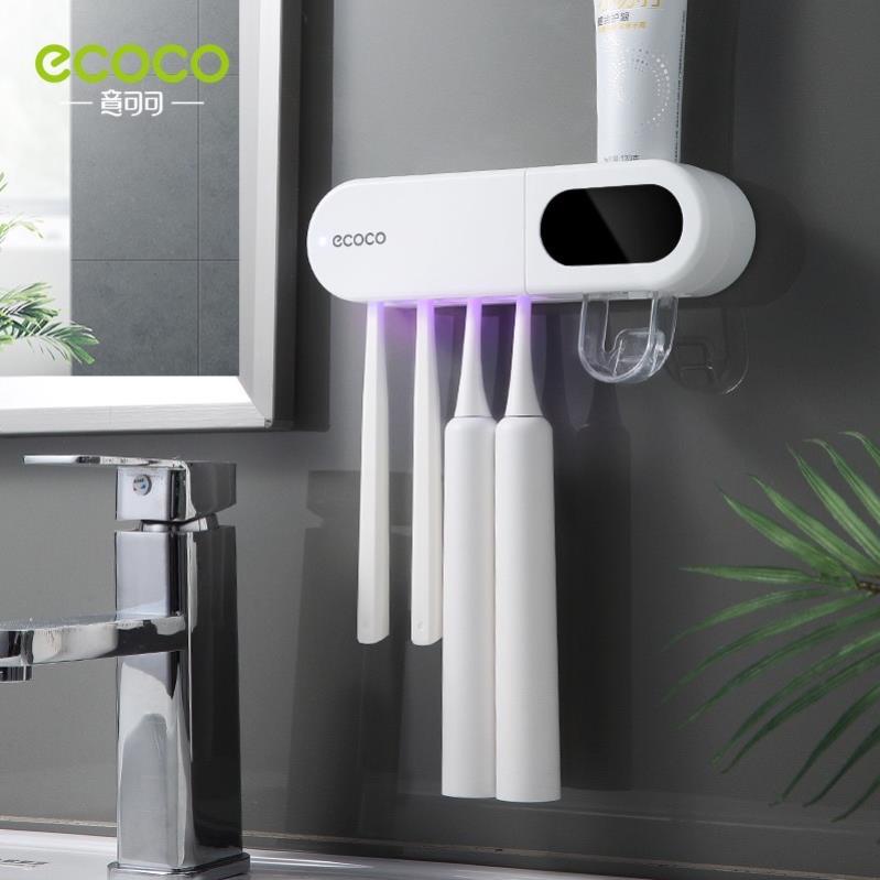 Máy cắm bàn chải khử khuẩn,kệ treo bàn chải tiệt trùng ecoco cao cấp