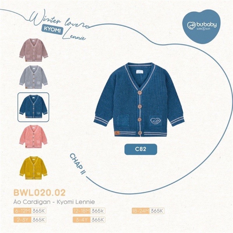 BU BABY BWL020.02 Áo Cardigan - Kyomi Lennie thương hiệu Bu Baby cho bé