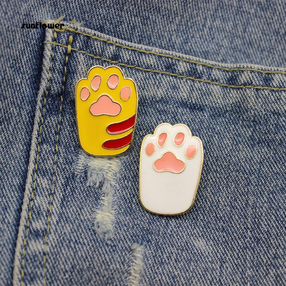 Ghim Cài Áo Hình Chân Chó Hoạt Hình Bằng Hợp Kim Cho Nữ