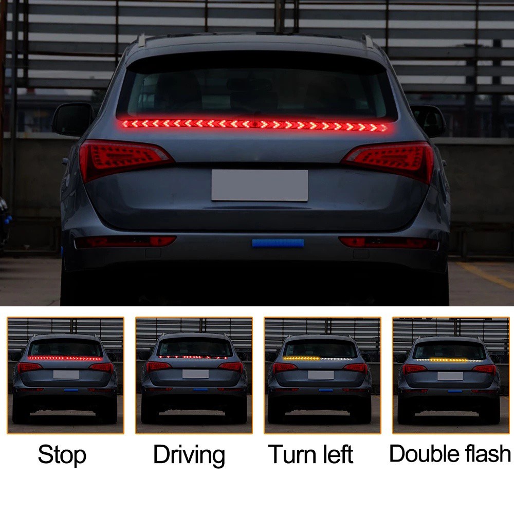 Turn Signal Brake Light Taillight 60/48 Inches Red White Yellow Three Colors Generic Durable Dynamic LED