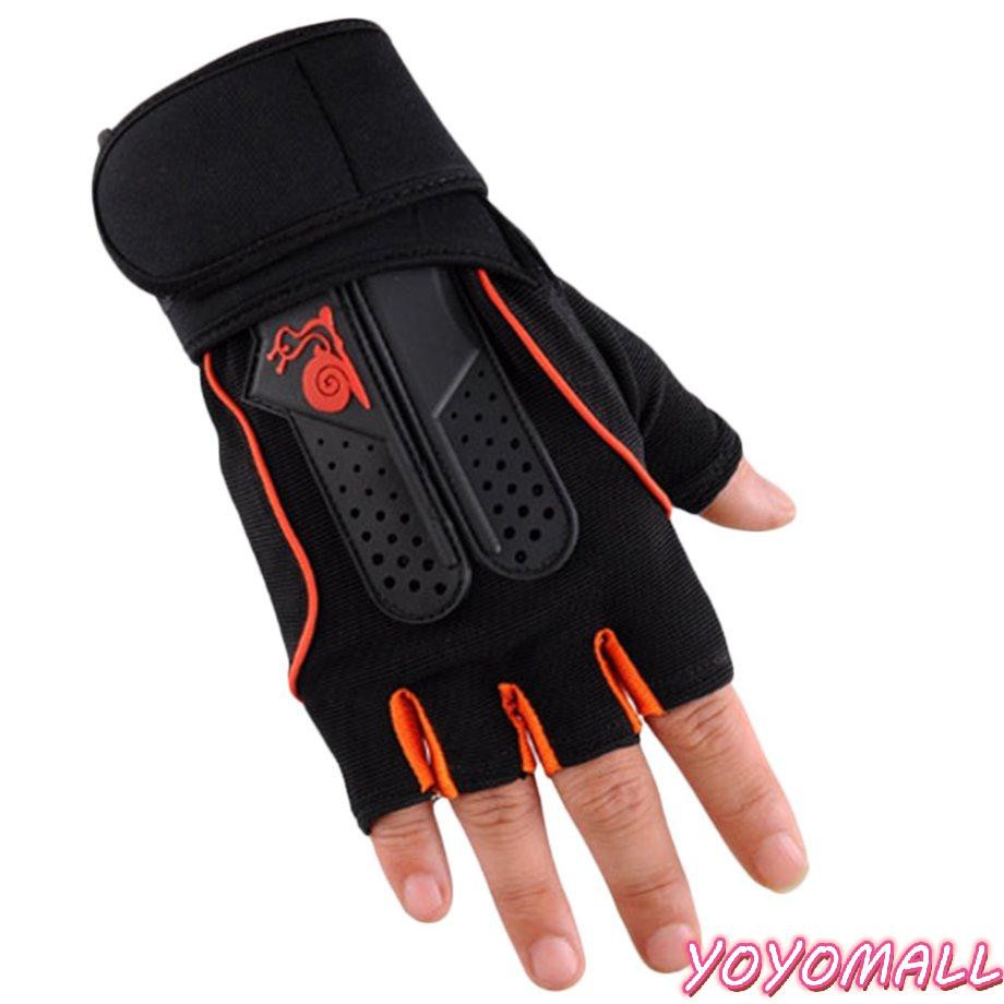 YOYO Men's Weight Lifting Gym Fitness Workout Training Exercise Half Gloves