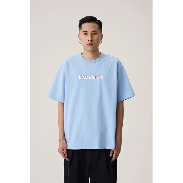 Áo phông unisex IFASHION LOOKS BASIC tay lỡ form rộng monters LB07