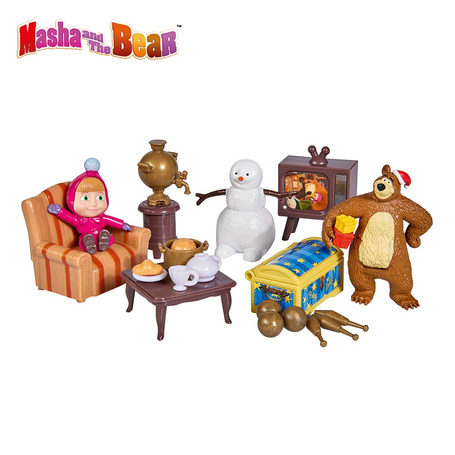 Đồ Chơi Nhà Gấu Mùa Đông MASHA AND THE BEAR Masha Play Set &quot;Winter Bear's House&quot; 109301023 - Simba Toys Vietnam