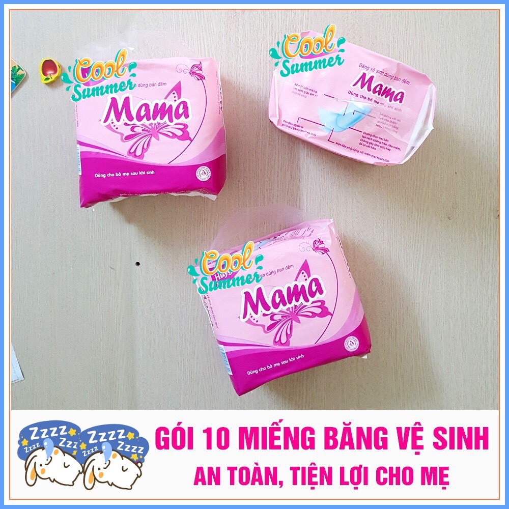 Gói 10 băng vệ sinh MAMA cho mẹ sau sinh túi tím