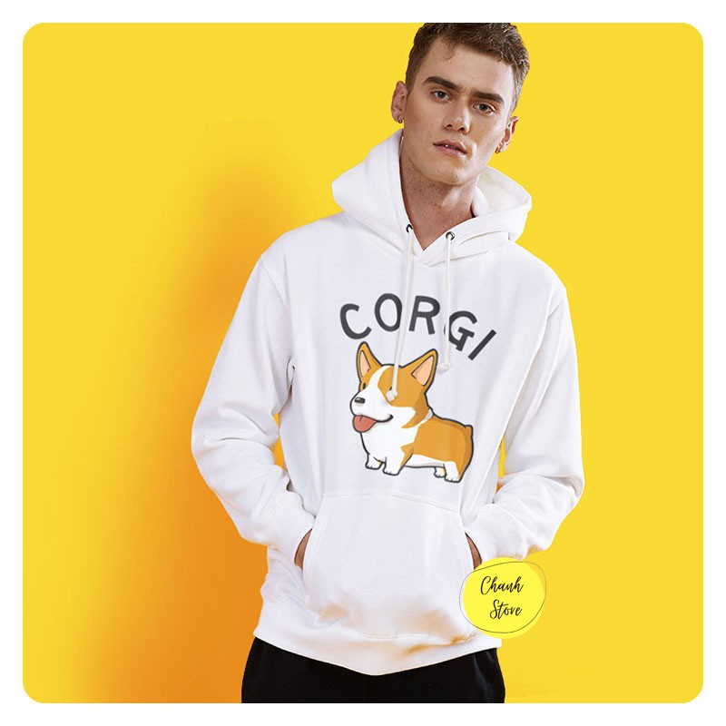 Áo Hoodie Unisex Corgi