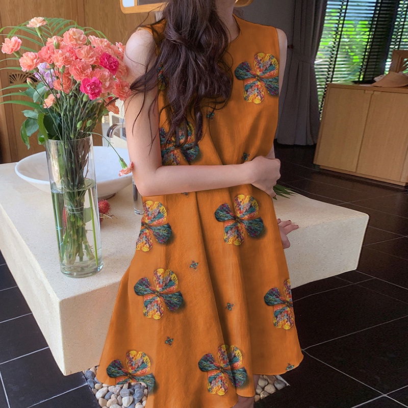 Đầm ngắn Zanzea không tay cổ tròn dáng rộng phong cách Hàn Quốc dễ phối đồ thời trang dành cho nữ