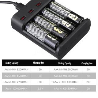 Bộ Sạc Pin 5v 4 Cổng Usb Cho Aa Aaa W/Sạc