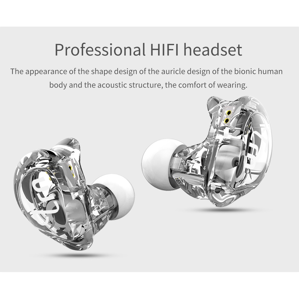 Tai nghe nhét tai có dây FAAEAL V10 TRN 2DD+2BA 2 chấu âm thanh hifi tháo rời được tiện lợi