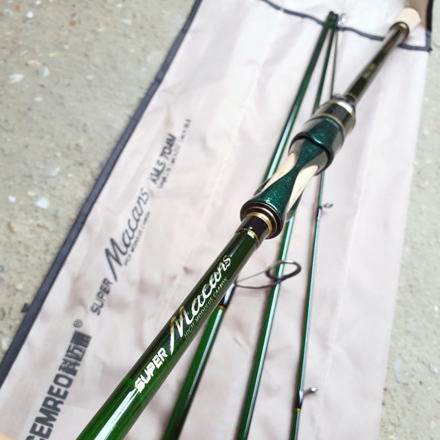 Cần câu lure 4 khúc dài 2m4 Cemreo Macans có cả ngang và cần đứng hàng chính hãng cần cực khoẻ y hình giảm giá sele y hì