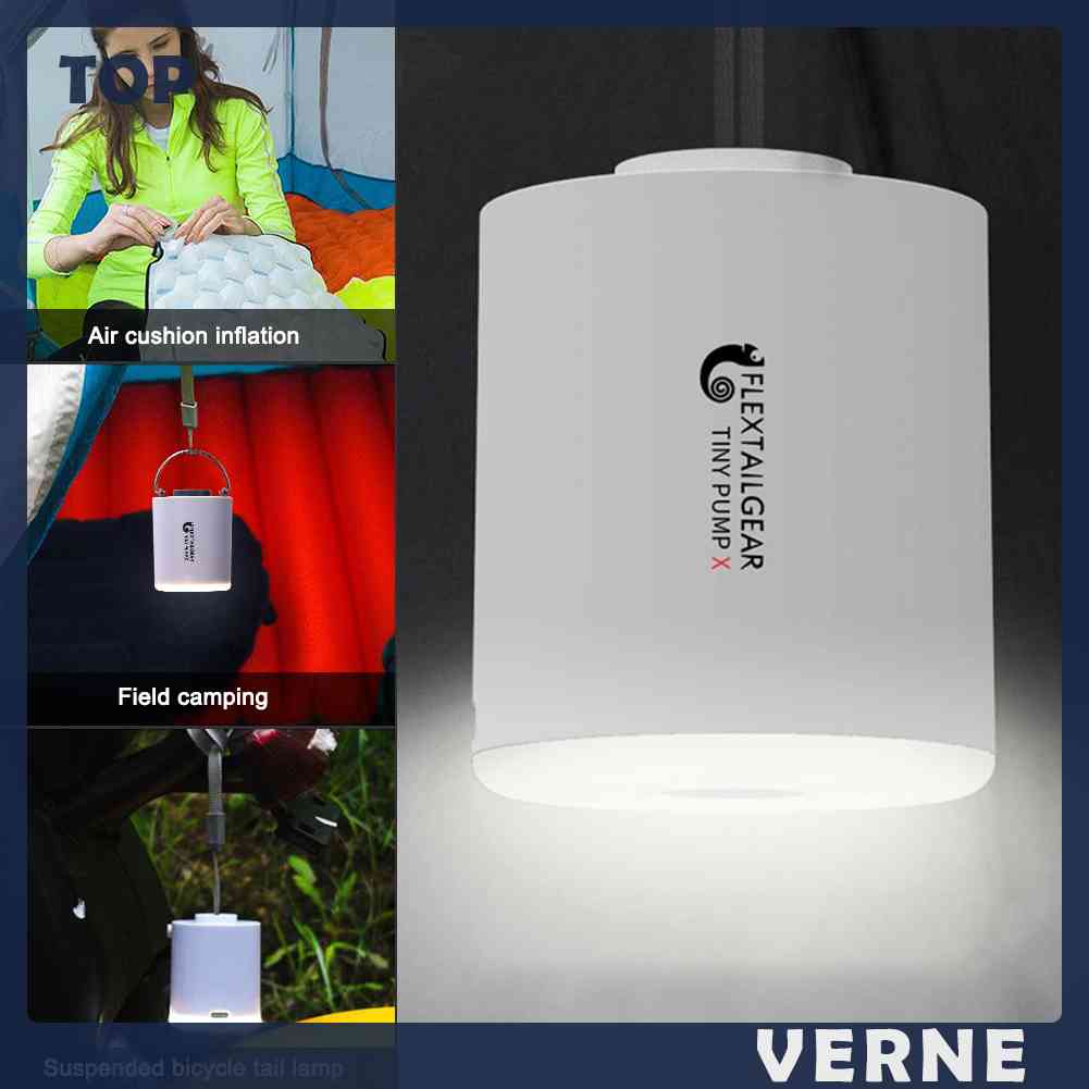 Bơm Hơi Mini VERNE Siêu Nhẹ Sạc USB Tiện Dụng Khi Đi Cắm Trại