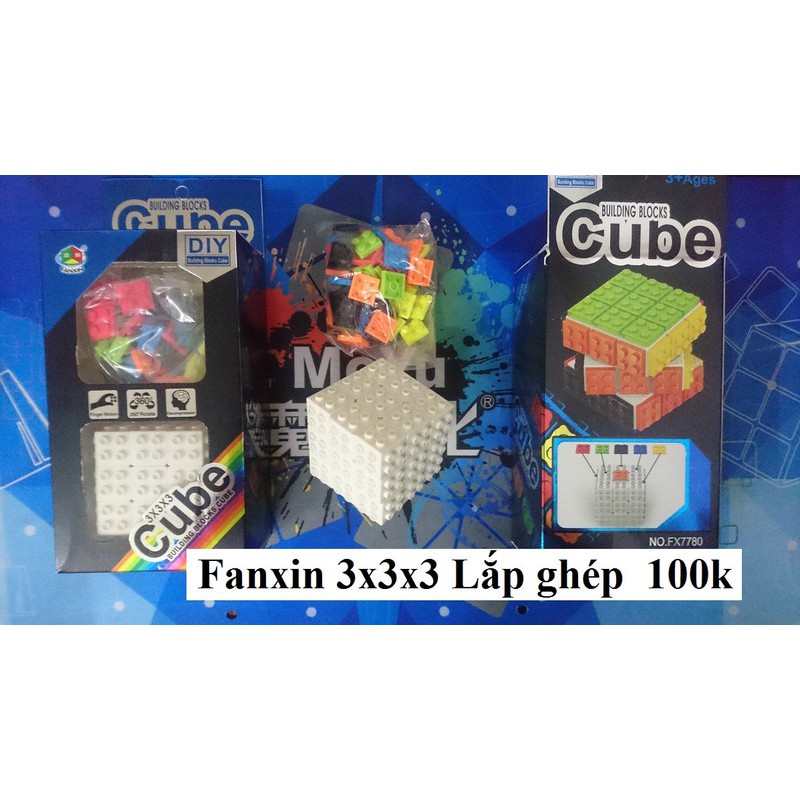 Rubik 3x3x3. Fanxin Block lắp ghép màu