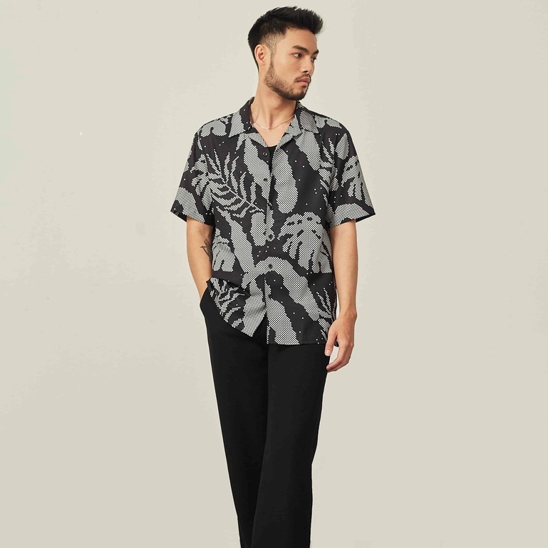 [Mã BMLTA35 giảm đến 35K đơn 99K] Áo sơ mi ngắn tay nam mềm mịn Highway (Menswear) Floral Pixels