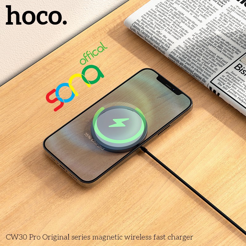 Sạc không dây sạc nhanh 15w, đế sạc không dây CW30 pro HOCO bảo hành 12 tháng - SONO Offical