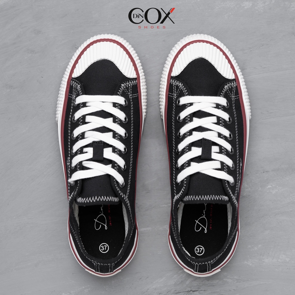 Giày Sneaker Vải Unisex DINCOX D21 Phong Cách Ấn Tượng Black