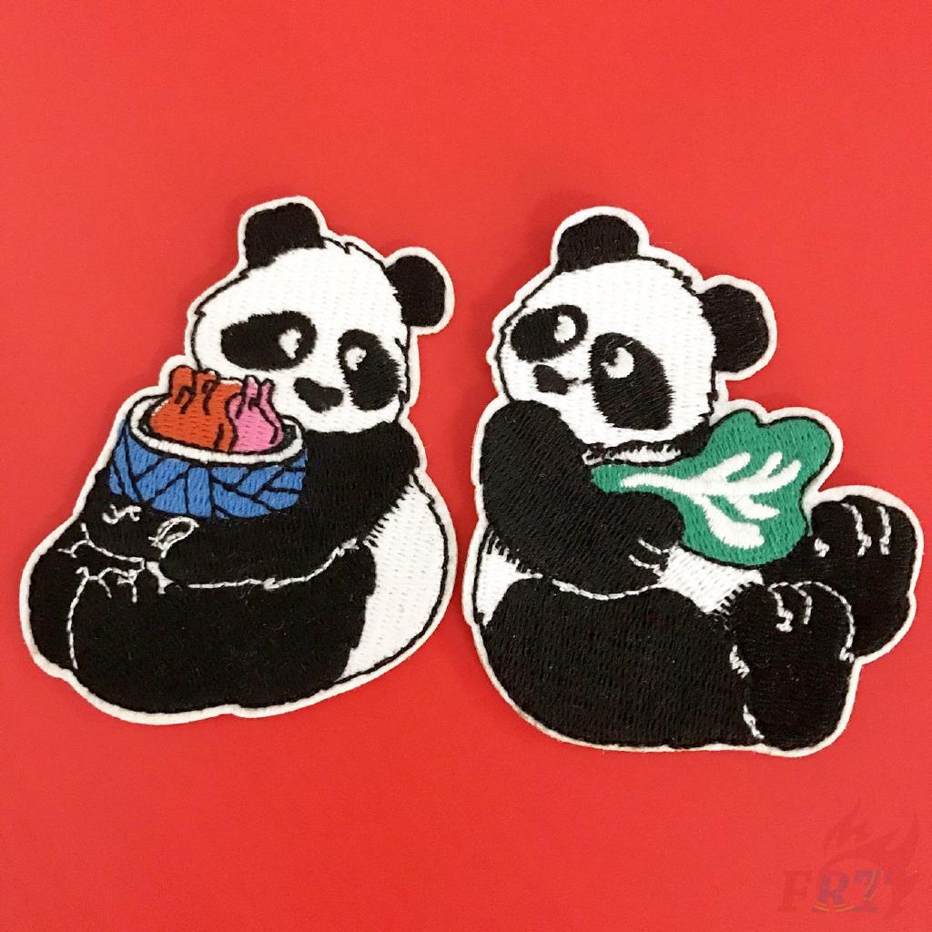 ☸ Hình dán con gấu trúc ☸ 1 sticker ủi thêu hình hoạt hình dễ thương