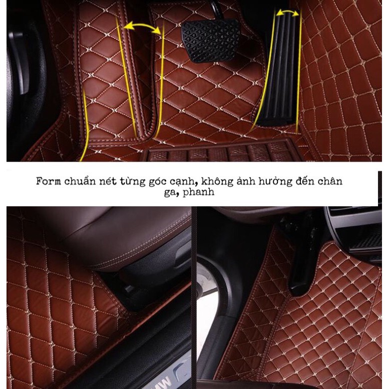 Thảm Trải Lót Sàn Ô Tô 6D Cho Xe Mitsubishi Xpander Da PU Trám Cao Cấp, Không Mùi, Chống Nước 100%