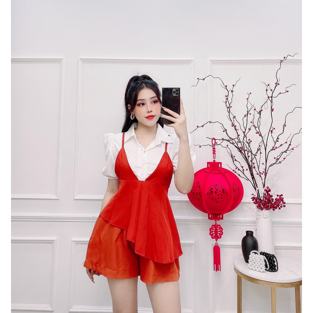 Set short nữ, set kiểu 2 dây sơ mi nhiều màu đủ size S M L SKUS-13