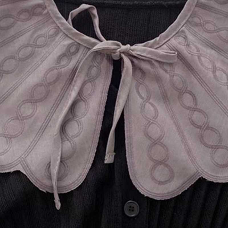 Khăn Choàng Cổ Giả Khăn Choàng Cổ Màu Trơn Họa Tiết Hình Học Xoắn Cho Nữ