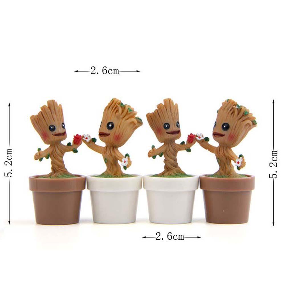 Mô Hình Nhân Vật Groot REBUY1 Mini DIY Bằng PVC Để Trang Trí